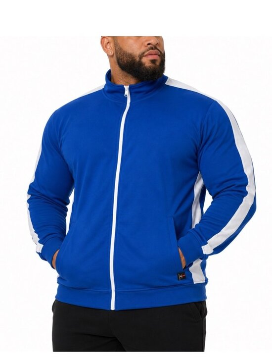 Screenshot Other - Screenshot Jacket Mens XL Blue Track White Stripe Y2K Rapper Soccer Athleisure
